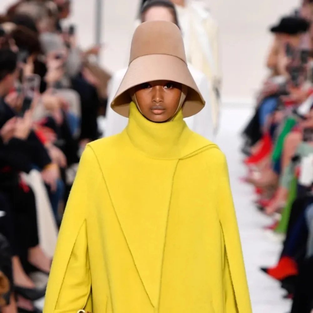 Valentino Fall RTW 2019 tie hat suede and leather